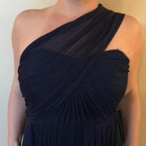 David’s Bridal navy blue long versatile dress